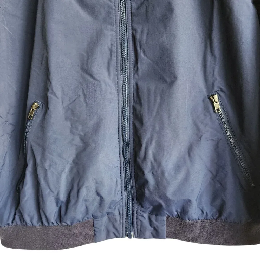 Classic LL Bean Fleece Lined Windbreaker Coat Men' Size Large Reg 100% Nylon